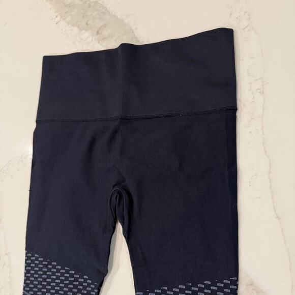 Spanx High Rise Seamless Moto Leggings Women’s Medium Indigo Sky Nylon Stretch - Picture 3 of 5